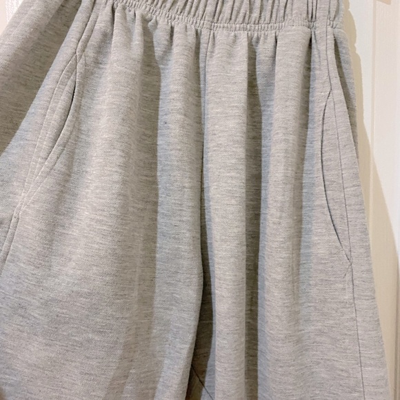 common unique 2 Way Waist Banding Wide Track Pants Grey - Picture 3 of 9